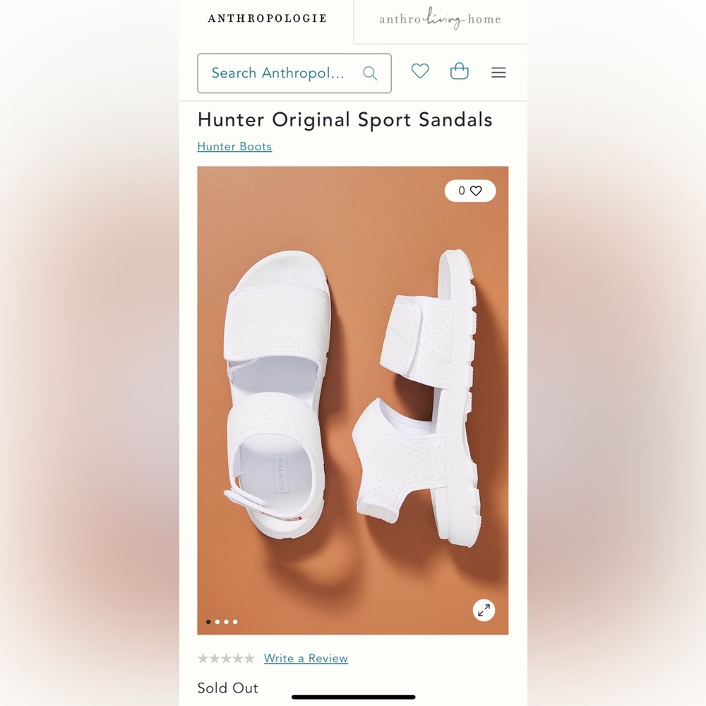 Hunter Original Outdoor Sports Chunky White Sandals